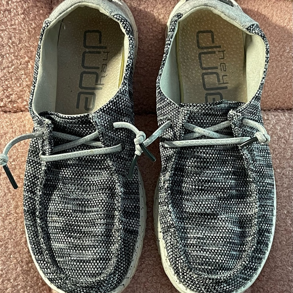 Hey Dude Black and White Casual Shoes